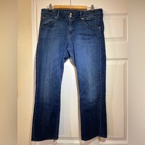 Hudson Jeans Women's Straight Leg in Deep Blue Beth Baby Boot 32